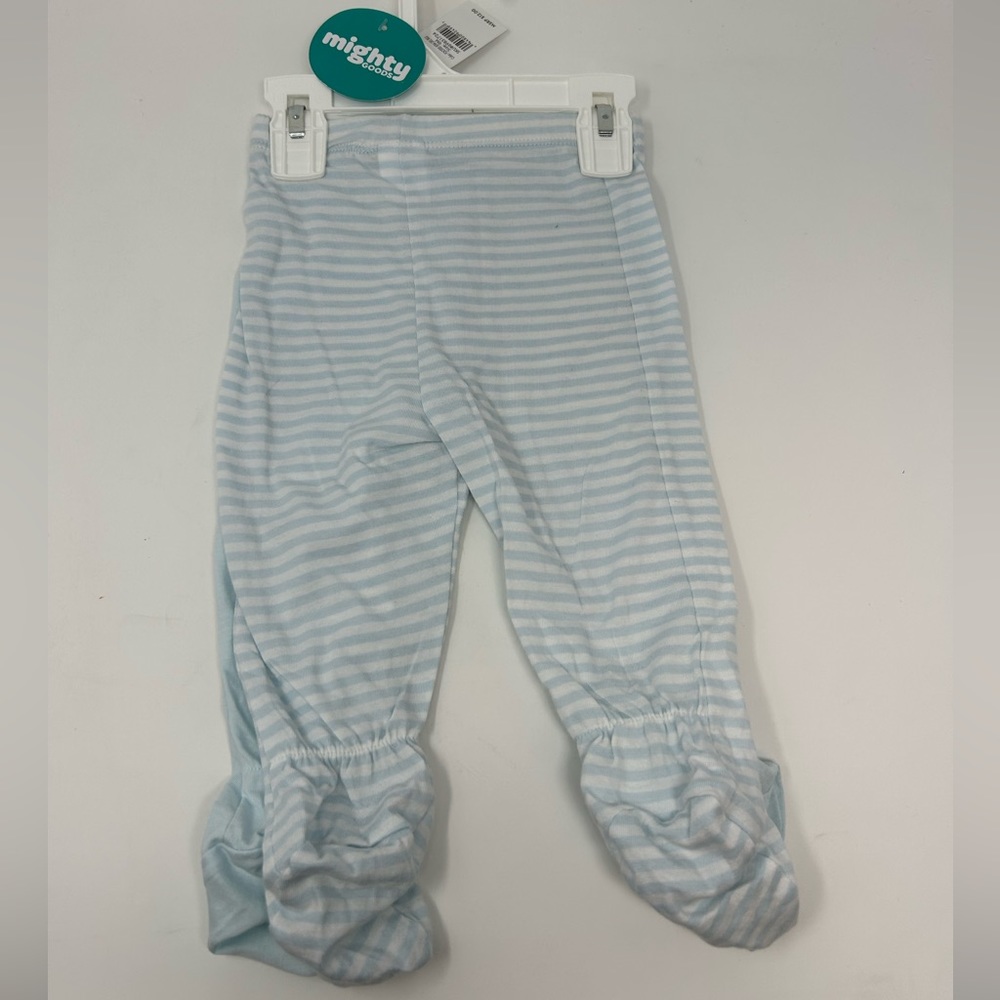 NWT Mighty Goods Baby Blue Striped Bottoms 2 piece set